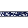 Navy Holly Pattern 2.5" X 10 Yds. Ribbon (Set Of 2) Wired Polyester Image 1