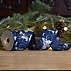 Navy Holly Pattern 2.5" X 10 Yds. Ribbon (Set Of 2) Wired Polyester Image 2
