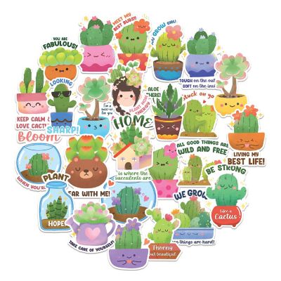 Navy Peony Lovable Cactus and Succulent Stickers Image 1
