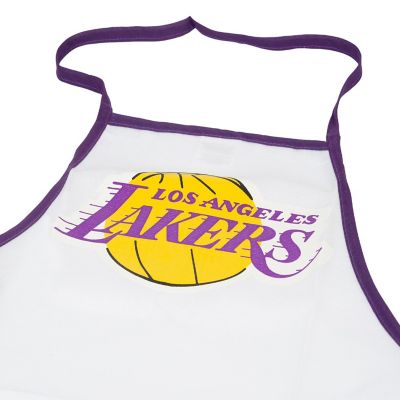 NBA Basketball Los Angeles Lakers Sports Fan BBQ Grilling Apron Purple Trim Image 2