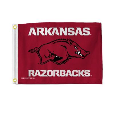 NCAA Rico Industries Arkansas Razorbacks 12" x 18" Flag - Double Sided - Great for Boat/Golf Cart/Home Image 1