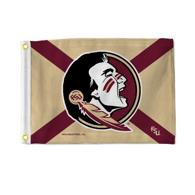 NCAA Rico Industries Florida State Seminoles State Flag Design 12" x 18" Flag - Double Sided - Great for Boat/Golf Cart/Home ect. Image 1