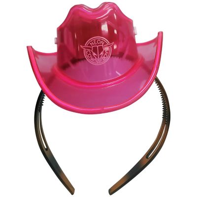 NEON COWBOY Mini Pink Lighting Hat Cowgirl Image 1