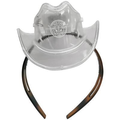 NEON COWBOY Mini White Lighting Hat Cowgirl Image 1