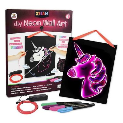 Neon Unicorn Arts Crafts for Wall Art Image 1