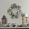 Neutral Colored Pumpkin and Pine Cones Fall Harvest Wreath - 18-Inch  Unlit Image 1