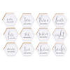 Neutral Woodgrain Hexagon Baby Milestone Set Image 1