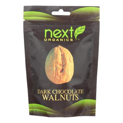 Next Organics Walnuts, Dark Chocolate  - Case of 6 - 4 OZ Image 1