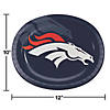 Nfl Denver Broncos Oval Paper Plates - 24 Ct. Image 1