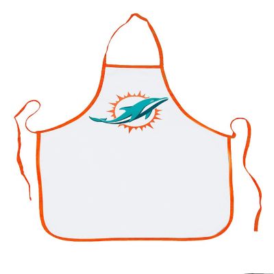 NFL Football Miami Dolphins Sports Fan BBQ Grilling Apron Orange Trim Image 1