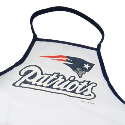 NFL Football New England Patriots Sports Fan BBQ Grilling Apron, Navy Trim Image 2