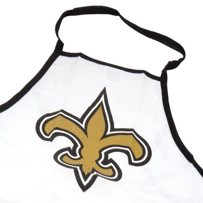 NFL Football New Orleans Saints Sports Fan BBQ Grilling Apron Grey Trim Image 2