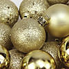 Northlight 1.5" Champagne Gold Shatterproof 4-Finish Christmas Ball Ornaments, 96 Count Image 1