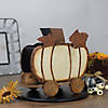 Northlight 10.5" Fall Harvest Wooden Pumpkin Cart Tabletop Decoration Image 1