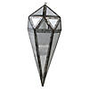 Northlight 10.5" Silver and Clear Mirrored Geometric Framed Drop Christmas Ornament Image 1