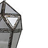 Northlight 10.5" Silver and Clear Mirrored Geometric Framed Drop Christmas Ornament Image 1