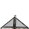 Northlight 10.5" Silver and Clear Mirrored Geometric Framed Drop Christmas Ornament Image 2