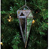 Northlight 10.5" Silver and Clear Mirrored Geometric Framed Drop Christmas Ornament Image 3
