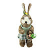 Northlight 10.5" sisal easter bunny rabbit spring figure with carrot basket Image 1
