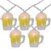 Northlight 10-Count Beer Mug Summer Outdoor Patio String Light Set 7.25ft White Wire Image 1