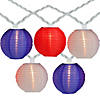 Northlight 10-Count Patriotic Chinese Lantern 4th of July String Lights 7.5ft White Wire Image 1