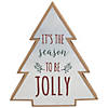 Northlight 10" Tree Shaped Tis the Season to be Jolly Christmas Sign Image 1