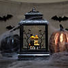 Northlight 11.5" LED Black Halloween Lantern with Pumpkin Couple Image 1