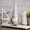 Northlight 12.25" spring gnome with green plaid hat Image 1