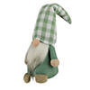 Northlight 12.25" spring gnome with green plaid hat Image 2