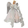 Northlight 12" Lighted Silver and White Angel with Wings Christmas Tree Topper - Clear Lights Image 2