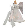 Northlight 12" Lighted Silver and White Angel with Wings Christmas Tree Topper - Clear Lights Image 3
