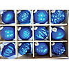 Northlight 12ct Royal Blue Multi Finish with Various Shaped Christmas Ornaments 3.75" Image 2