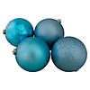 Northlight 12ct Turquoise Blue Shatterproof 4-Finish Christmas Ball Ornaments 6" (150mm) Image 1