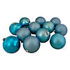 Northlight 12ct Turquoise Blue Shatterproof 4-Finish Christmas Ball Ornaments 6" (150mm) Image 2