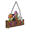 Northlight 13.5" Trick or Treat Halloween Pumpkin Ghost and Witch Wall Decoration Image 1