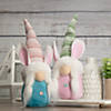 Northlight 13" blue and pink girl easter bunny gnome Image 1