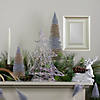 Northlight 15.25" LED Lighted B/O Silver Wire and Bead Christmas Tree - Warm White Lights Image 1