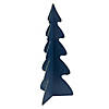 Northlight 15" Blue Triangular Christmas Tree with a Curved Design Tabletop Decor Image 2