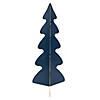 Northlight 15" Blue Triangular Christmas Tree with a Curved Design Tabletop Decor Image 4