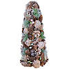 Northlight 16.5" Glittered Green and Brown Pinecone Berry Christmas Tree Image 1