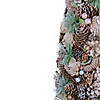 Northlight 16.5" Glittered Green and Brown Pinecone Berry Christmas Tree Image 3