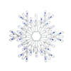 Northlight 16" LED Pre-Lit Pure White and Blue Snowflake Christmas Window Silhouette Decoration Image 1