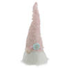 Northlight 16" pink and white spring and easter gnome table top head with a blue flower Image 3
