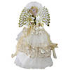 Northlight 16" White and Gold Pre-Lit Angel Christmas Tree Topper Image 1