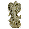 Northlight 17.5" Ivory Angel with Bird and Bouquet Outdoor Patio Garden Statue Image 1