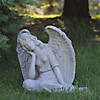 Northlight 17" Gray Graceful Sitting Angel Outdoor Garden Statue Image 2