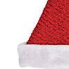 Northlight 17" Red and White Striped Santa Hat With Pom Pom and Cuffed Faux Fur Image 1
