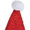 Northlight 17" Red and White Striped Santa Hat With Pom Pom and Cuffed Faux Fur Image 2