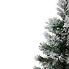 Northlight 18" Flocked Pine Medium Artificial Christmas Tree in Burlap Base - Unlit Image 3