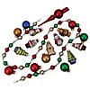 Northlight 18ct Red and Green Beaded Garland with Christmas Ornaments 30" Image 1